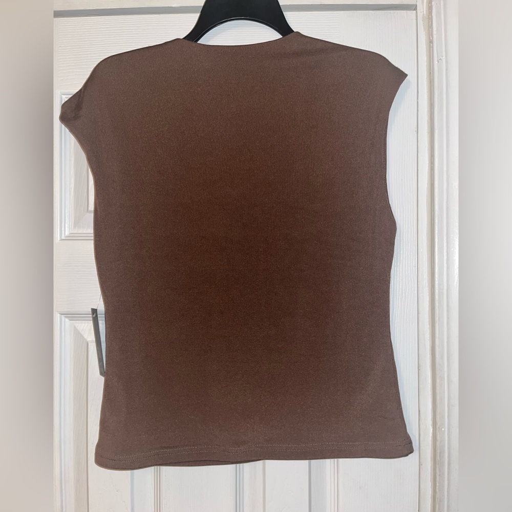 NWT, On 12th Brown Top, Size Small